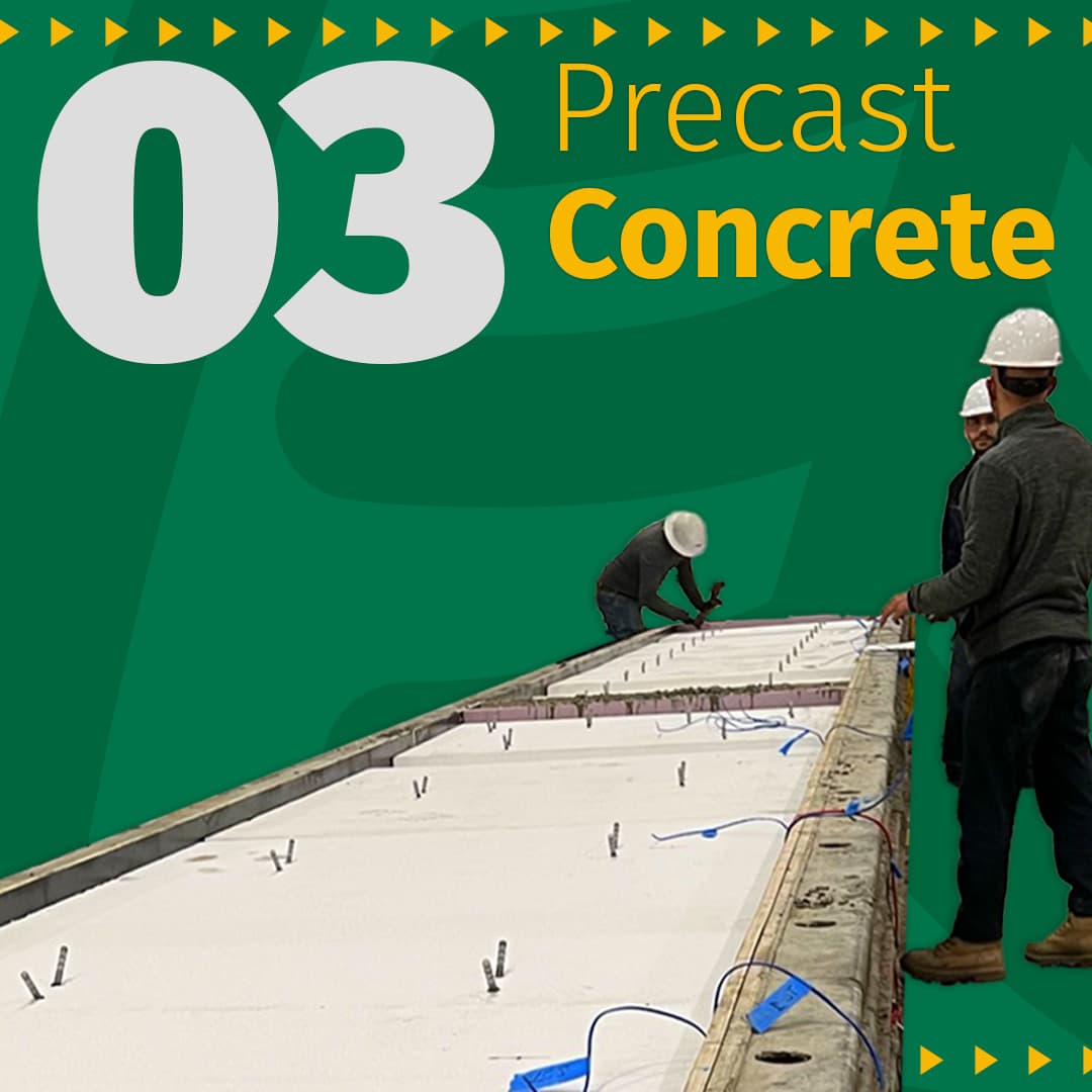 Precast concrete panel manufacturing