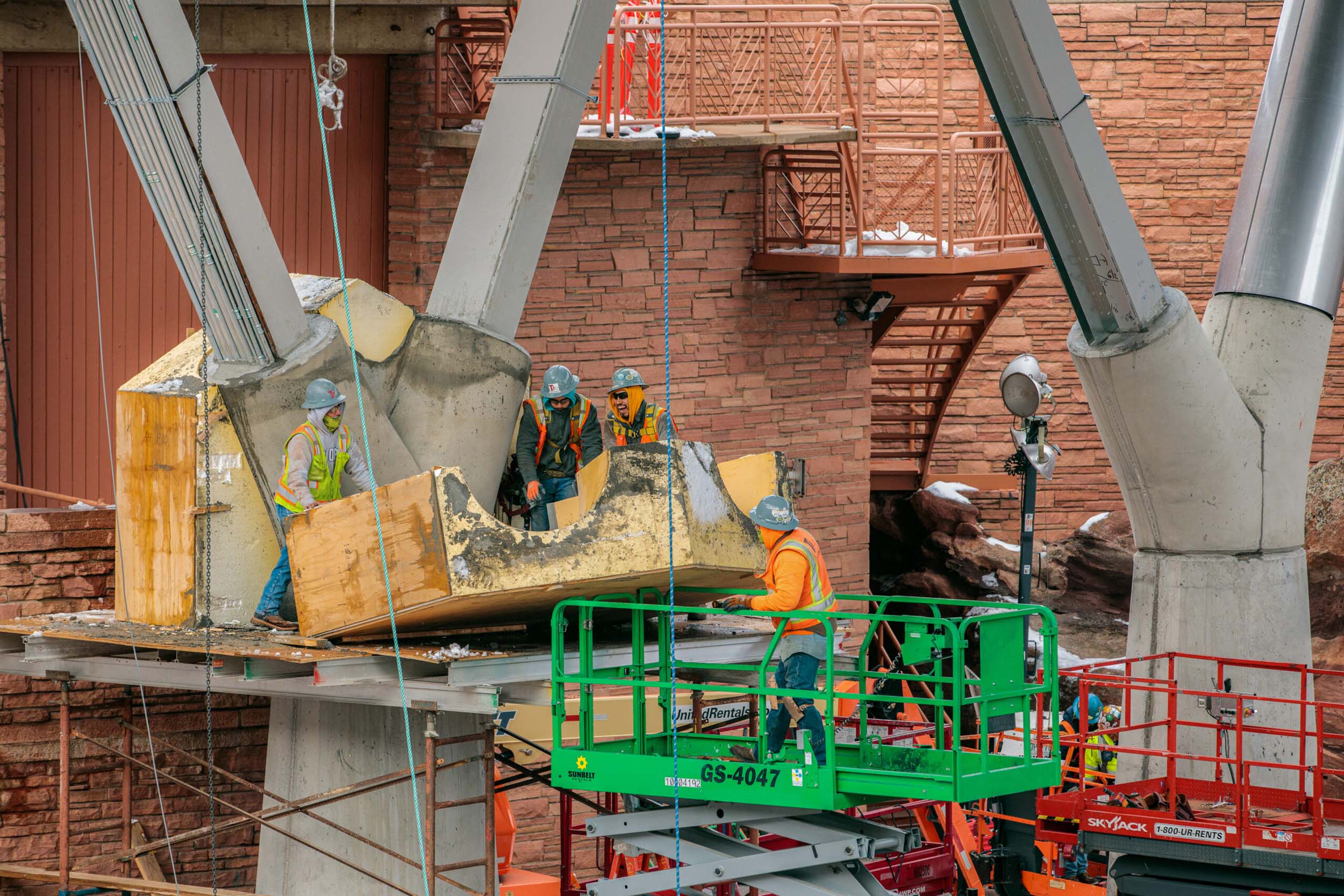 Concrete forming systems on a large-scale structures project