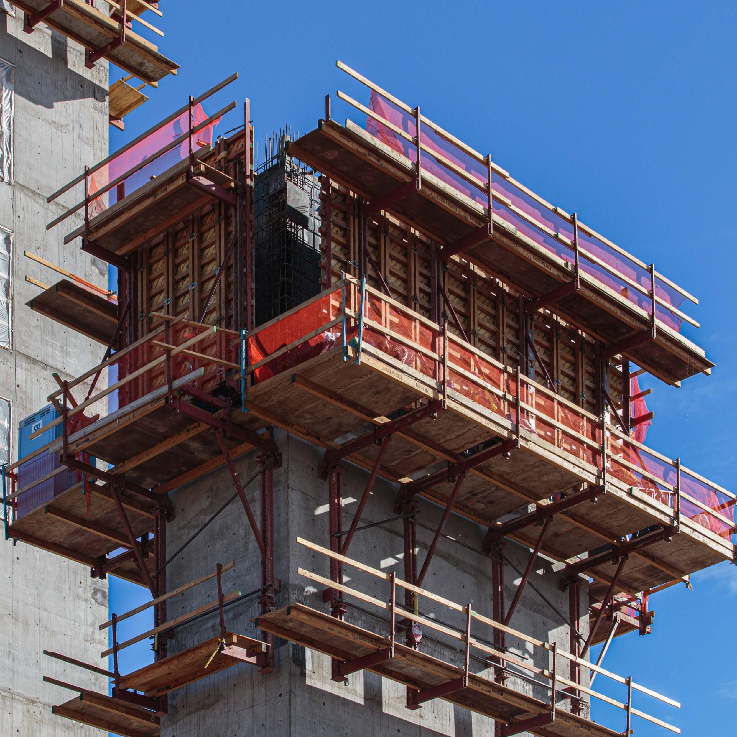 Shoring systems on a commercial concrete structure